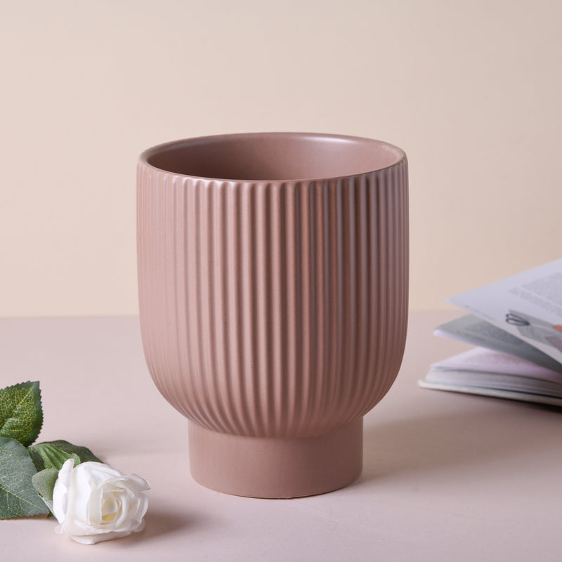 Handmade Ceramic Plant Pot - Flower vase for home decor, office and gifting | Home decoration items