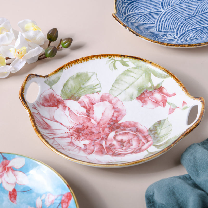 Patterned Baking Plate - Ceramic platter, serving platter, fruit platter | Plates for dining table & home decor