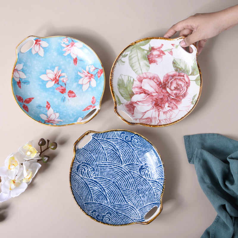 Patterned Baking Plate - Ceramic platter, serving platter, fruit platter | Plates for dining table & home decor