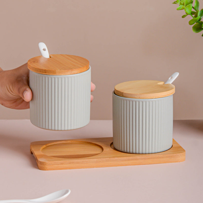 Seasoning Jar Set of 2 with Tray - Jar