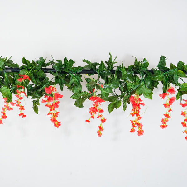 Party Decor Floral Vine Set of 2 Red