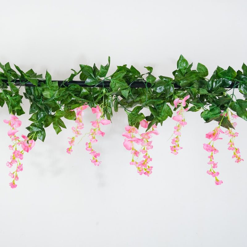Party Decor Floral Vine Set of 2 Pink - Artificial flower | Flower for vase | Home decor item | Room decoration item