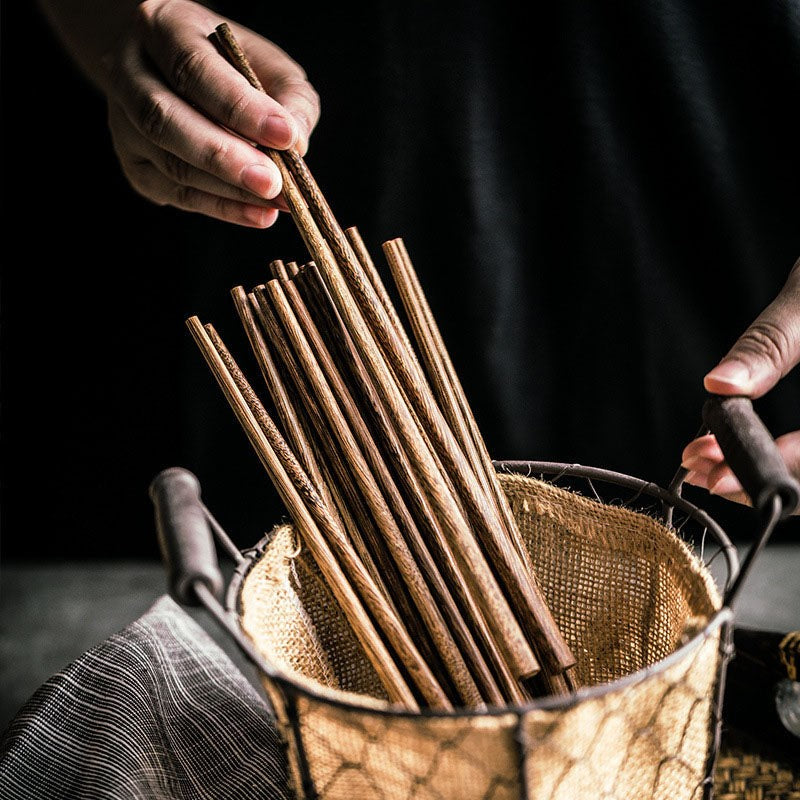 Wooden Chopsticks Set of 4