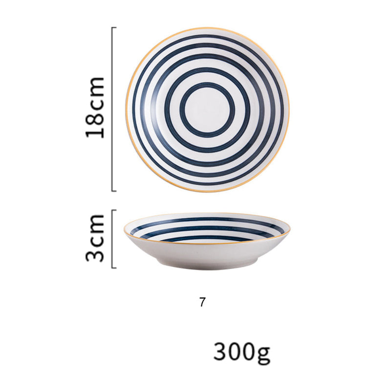Nitori Ceramic Deep Plate Medium 7inch - Serving plate, snack plate, dessert plate | Plates for dining & home decor