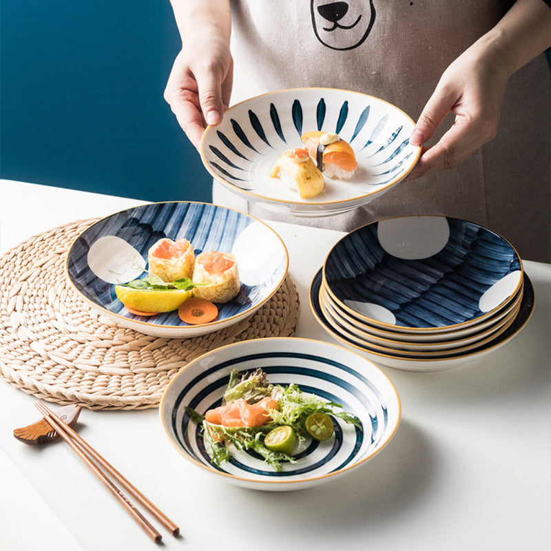 Nitori Ceramic Deep Plate Medium 7inch - Serving plate, snack plate, dessert plate | Plates for dining & home decor