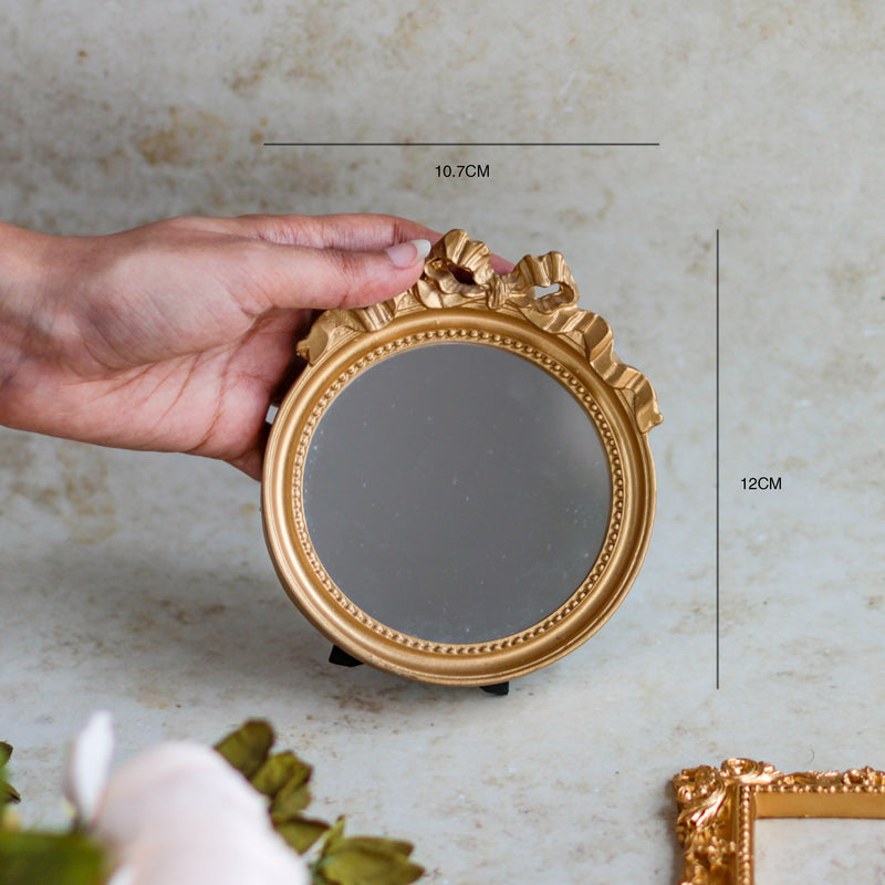 Round Gold Mirror - Dressing table mirror and makeup vanity mirror online | Room decor items