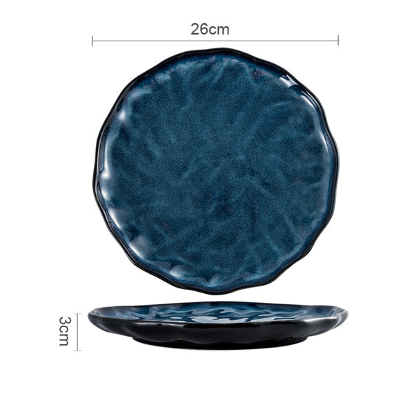 Sapphire Plate - Serving plate, rice plate, ceramic dinner plates| Plates for dining table & home decor