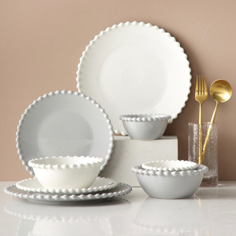 Scalloped Bowl Round - Bowl,ceramic bowl, snack bowls, curry bowl, popcorn bowls | Bowls for dining table & home decor