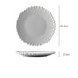 Scalloped Dinner Plate Grey 10 Inch - Serving plate, rice plate, ceramic dinner plates| Plates for dining table & home decor