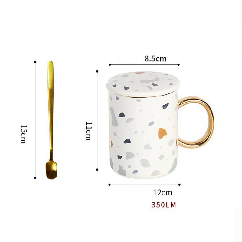 Coffee Mug with Lid- Mug for coffee, tea mug, cappuccino mug | Cups and Mugs for Coffee Table & Home Decor