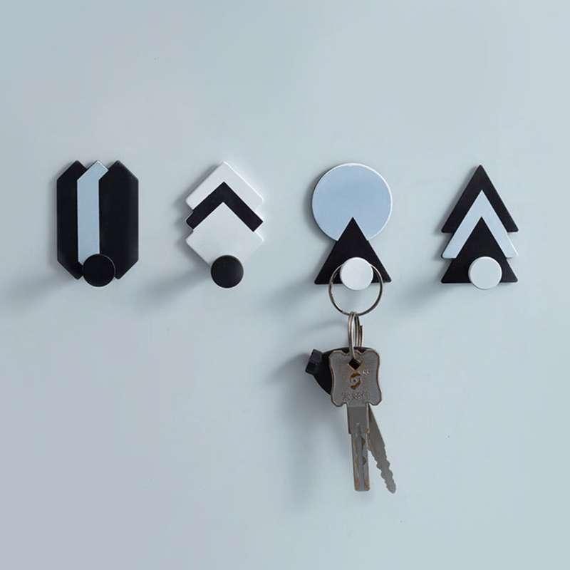 Geometric Black and White Hook - Wall hook/wall hanger for wall decoration & wall design | Home & room decoration ideas