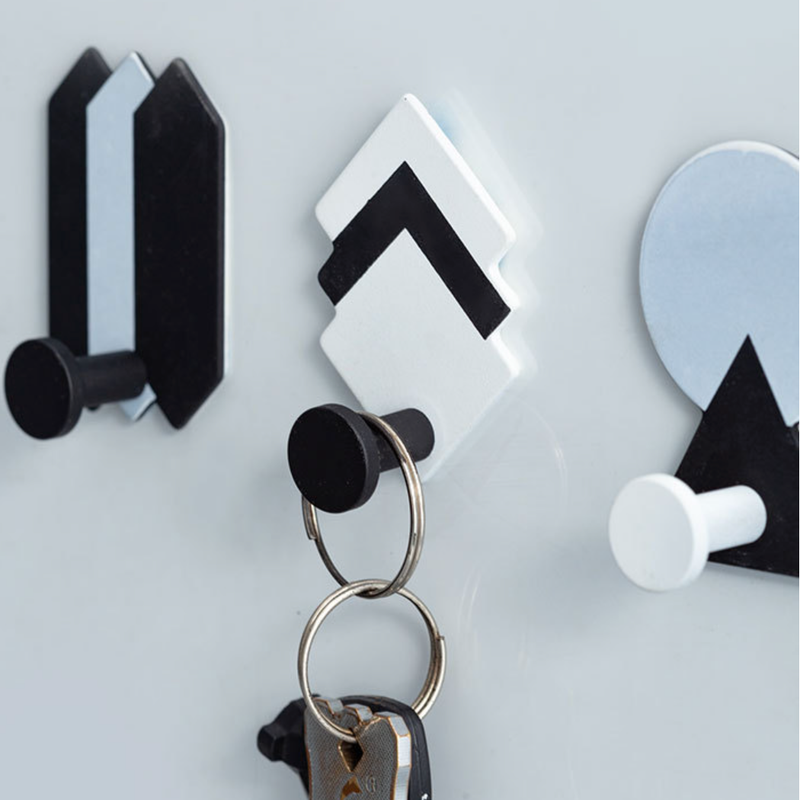 Geometric Black and White Hook - Wall hook/wall hanger for wall decoration & wall design | Home & room decoration ideas