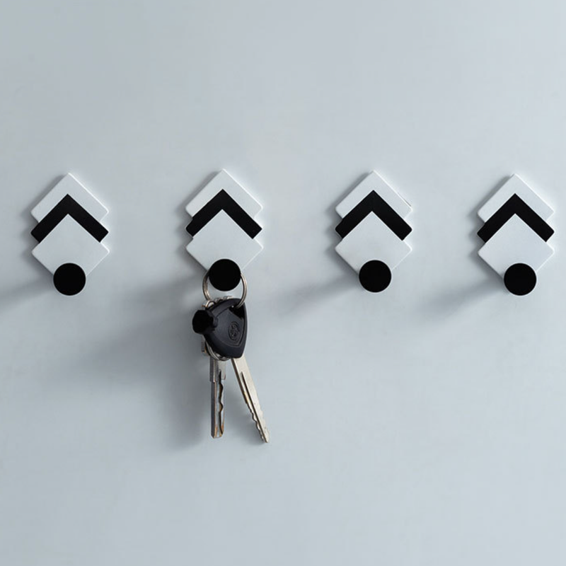 Geometric Black and White Hook - Wall hook/wall hanger for wall decoration & wall design | Home & room decoration ideas