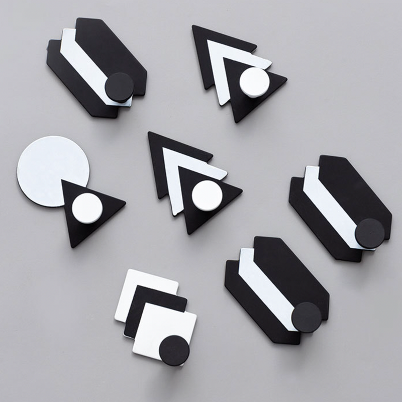 Geometric Black and White Hook - Wall hook/wall hanger for wall decoration & wall design | Home & room decoration ideas