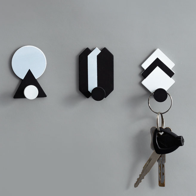 Geometric Black and White Hook - Wall hook/wall hanger for wall decoration & wall design | Home & room decoration ideas