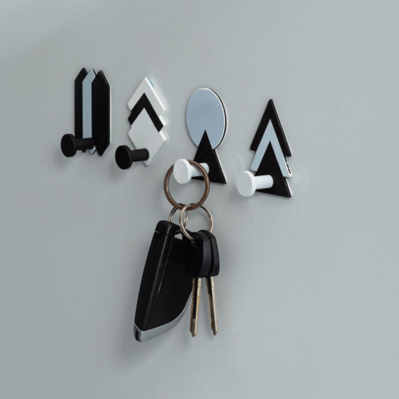 Geometric Black and White Hook - Wall hook/wall hanger for wall decoration & wall design | Home & room decoration ideas