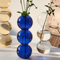 Three Bubbles Glass Vase - Flower vase for home decor, office and gifting | Home decoration items