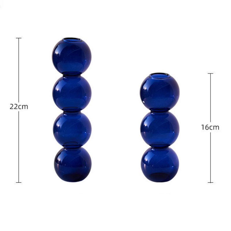 Four Bubbles Glass Vase - Flower vase for home decor, office and gifting | Home decoration items