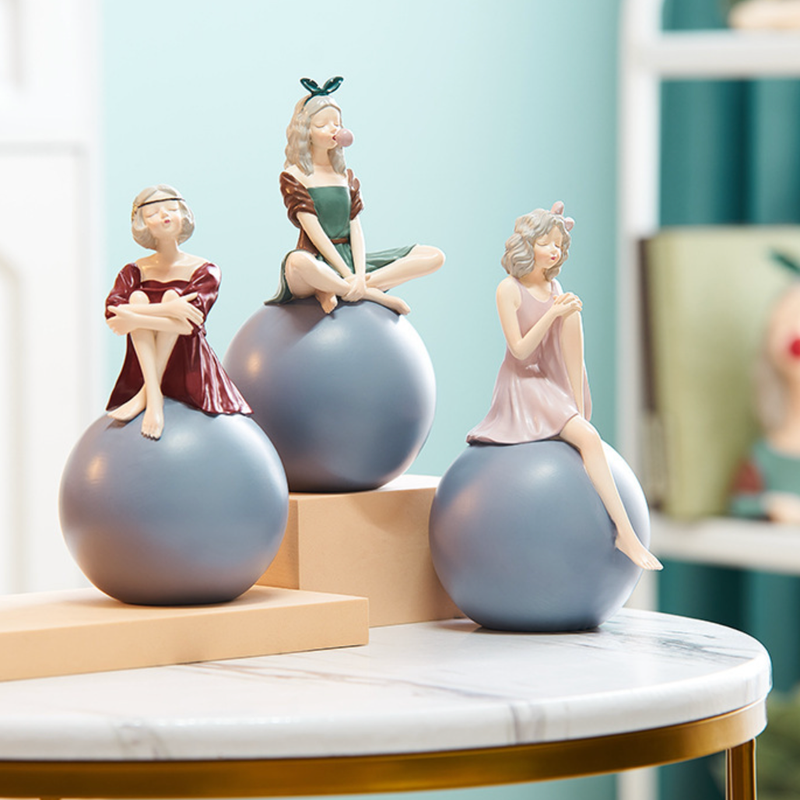 Sitting Girl Decor - Showpiece | Home decor item | Room decoration item