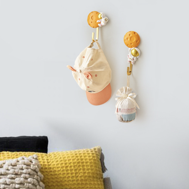 Moon and Astronaut Wall Hook - Wall hook/wall hanger for wall decoration & wall design | Home & room decoration ideas