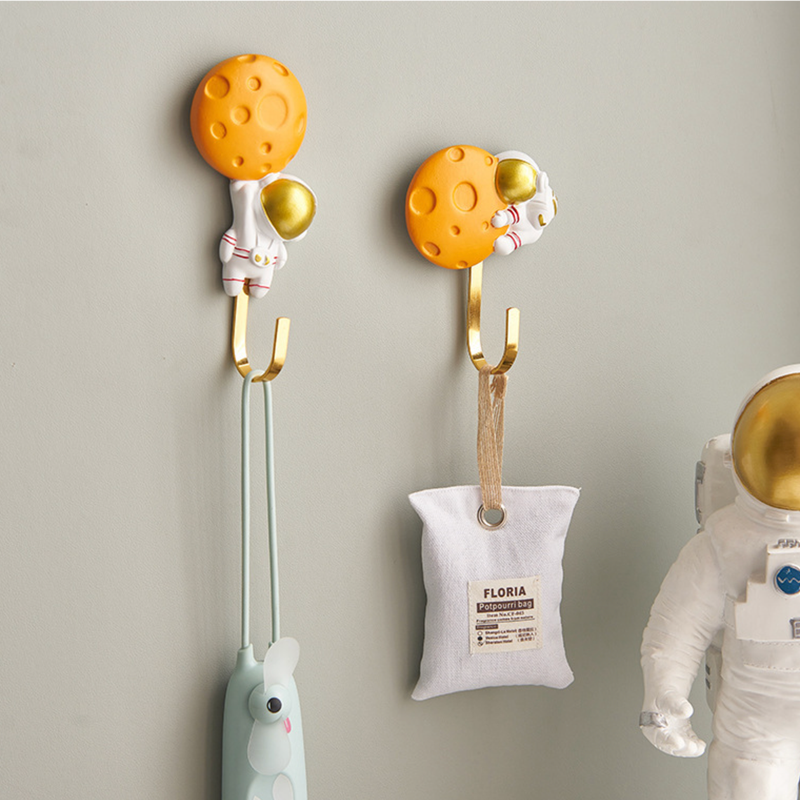Moon and Astronaut Wall Hook - Wall hook/wall hanger for wall decoration & wall design | Home & room decoration ideas