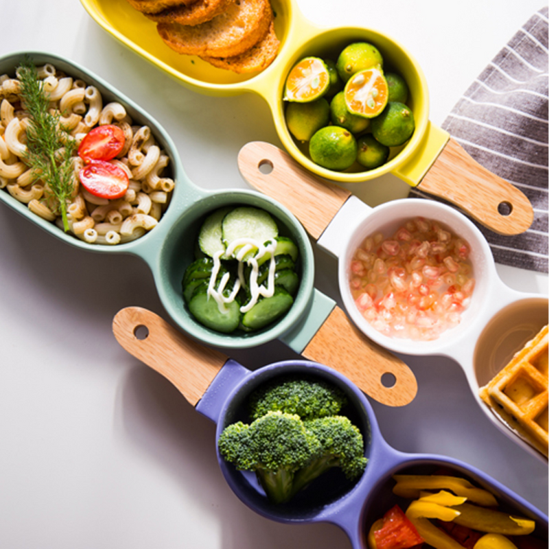 Merry 2 Part Chip and Dip Bowl 500 ml - Serving bowls, snack serving bowls, section bowls, fancy serving bowls, small serving bowls | Dining table & home decor