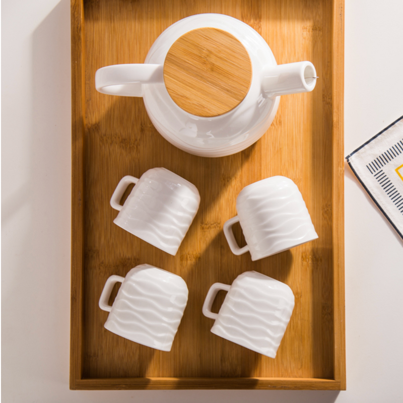 MAGNIFIQUE waves teapot and teacups set - Tea cup set, tea set, teapot set | Tea set for Dining Table & Home Decor