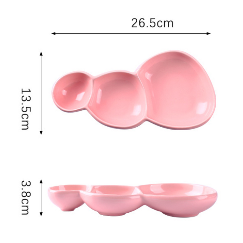 Sectioned Dish - Bowls, serving bowls, snack serving bowls, section bowls, fancy serving bowls, small serving bowls | Bowls for dining table & home decor