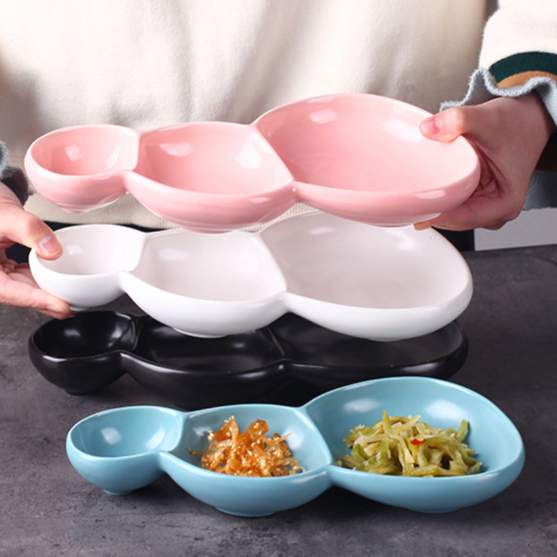Sectioned Dish - Bowls, serving bowls, snack serving bowls, section bowls, fancy serving bowls, small serving bowls | Bowls for dining table & home decor