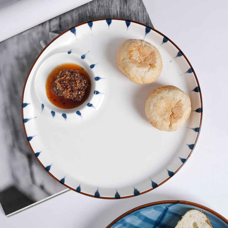 Sectioned Plate Nitori - Serving plate, snack plate, momo plate, plate with compartment | Plates for dining table & home decor