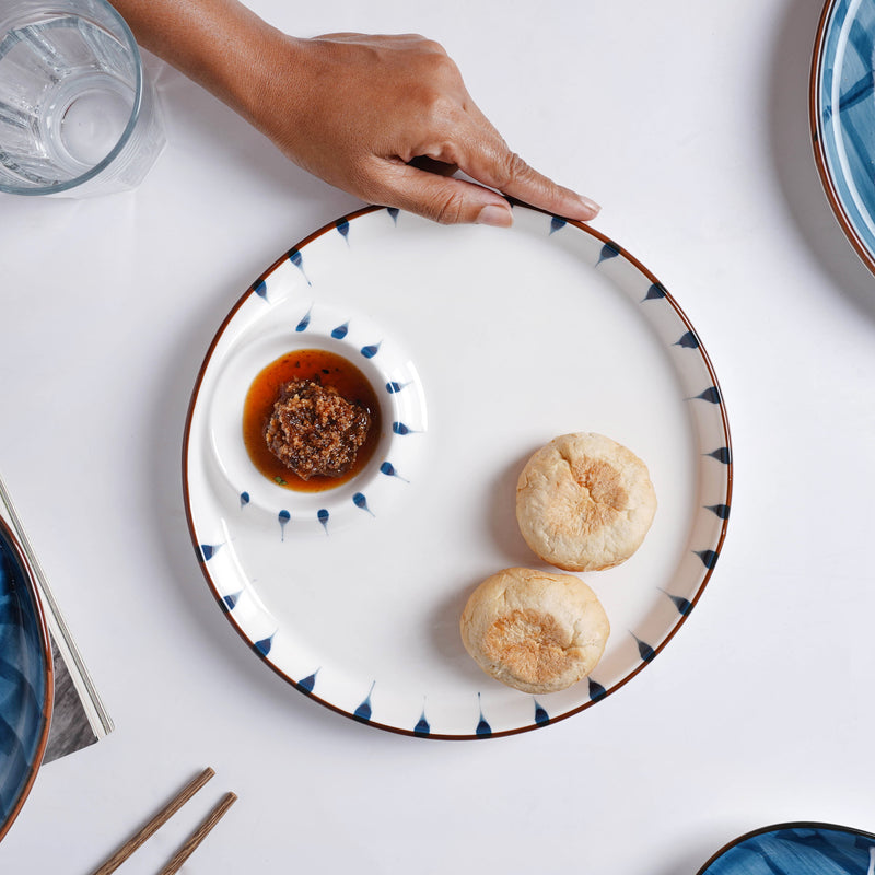 Sectioned Plate Nitori - Serving plate, snack plate, momo plate, plate with compartment | Plates for dining table & home decor