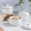 Serving Pot With Lid - Serving bowl with lid, ceramic bowls with lids, noodle bowl, curry bowl, oven bowl, soup bowl with handle | Bowls for dining table & home decor