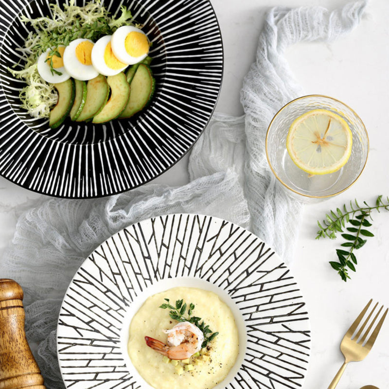 Siena Pasta Bowl - Serving plate, pasta plate, lunch plate, deep plate | Plates for dining table & home decor