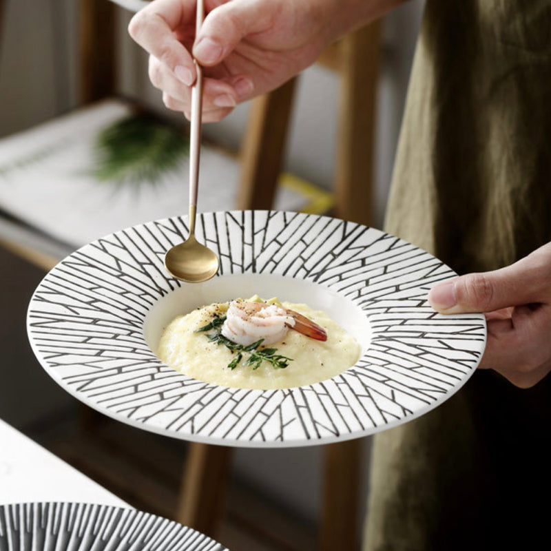 Siena Pasta Bowl - Serving plate, pasta plate, lunch plate, deep plate | Plates for dining table & home decor