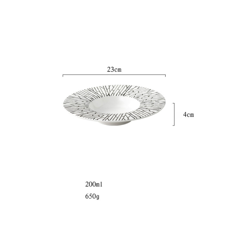Siena Pasta Bowl - Serving plate, pasta plate, lunch plate, deep plate | Plates for dining table & home decor