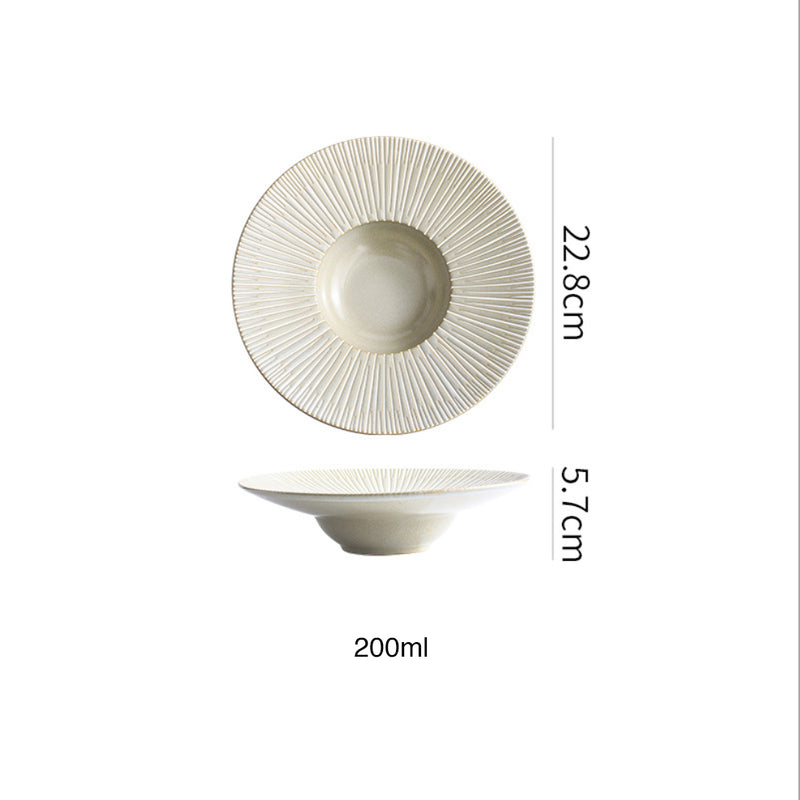 Sleek Pasta Bowl - Serving plate, pasta plate, lunch plate, deep plate | Plates for dining table & home decor