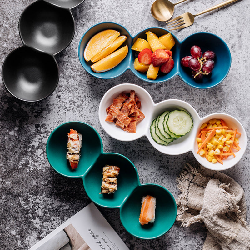 Snack Dish - Bowls, snack serving bowls, section bowls, fancy serving bowls, small serving bowls | Bowls for dining table & home decor