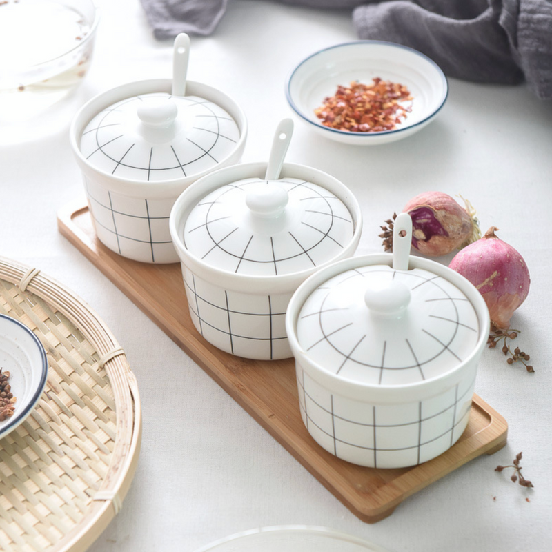Spice Jar with Lid Set of 3 - Jar