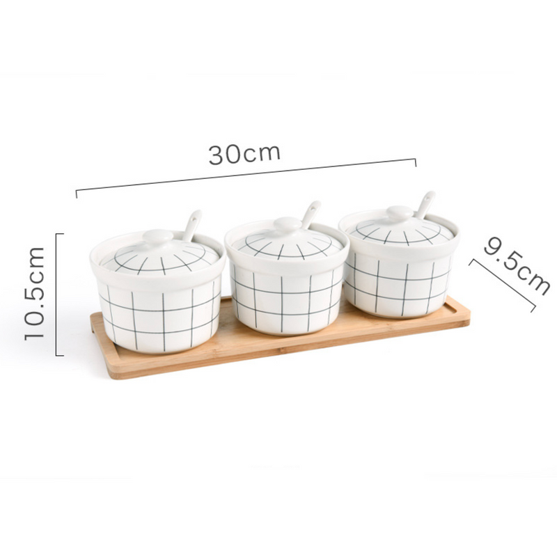 Spice Jar with Lid Set of 3 - Jar
