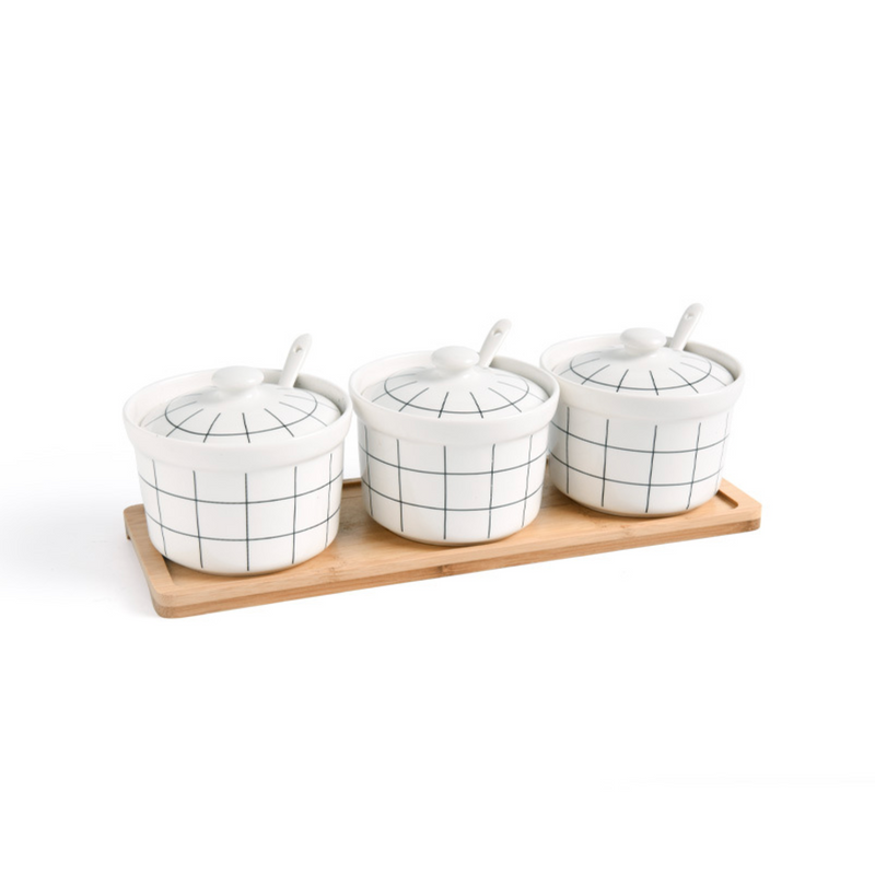 Spice Jar with Lid Set of 3 - Jar