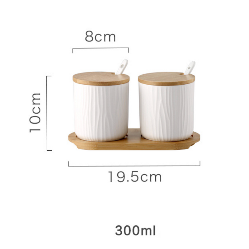 White Spice Jar Set - Jar