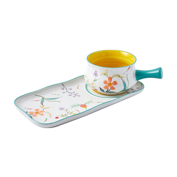 Spring Platter - Ceramic platter, serving platter, fruit platter | Plates for dining table & home decor
