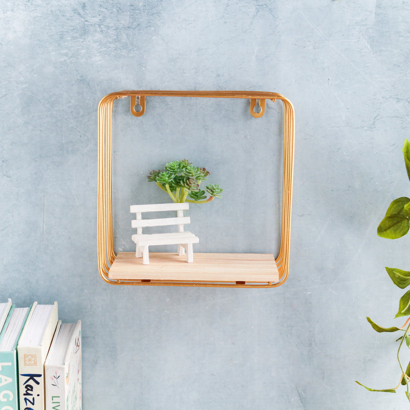 Square Metal Shelf - Wall shelf and floating shelf | Shop wall decoration & home decoration items