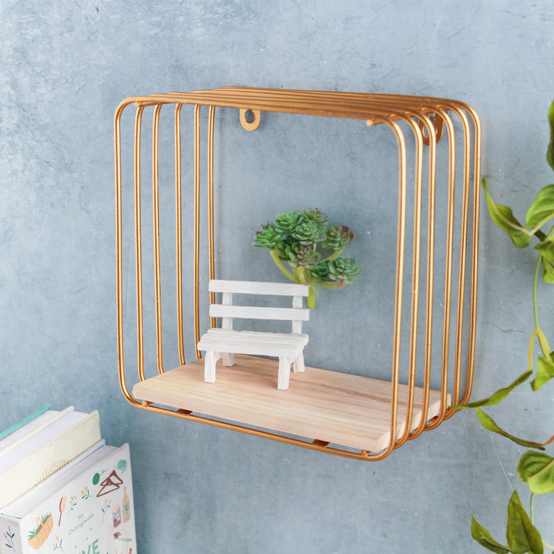 Square Metal Shelf - Wall shelf and floating shelf | Shop wall decoration & home decoration items