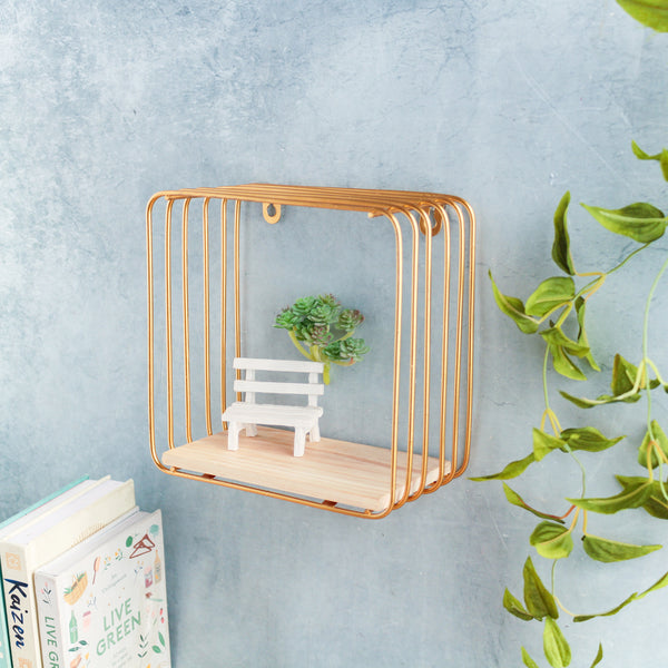 Square Metal Shelf - Wall shelf and floating shelf | Shop wall decoration & home decoration items