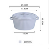 Stew pot - Serving bowl with lid, ceramic bowls with lids, noodle bowl, curry bowl, oven bowl, soup bowl with handle | Bowls for dining table & home decor