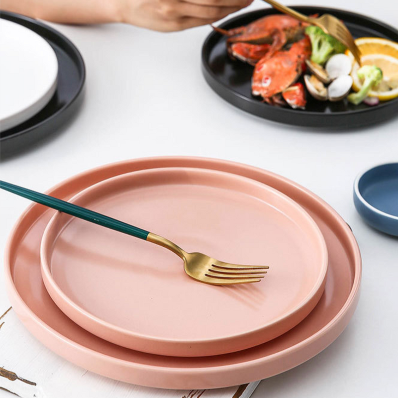 Stoneware Dinner Plate - Serving plate, rice plate, ceramic dinner plates| Plates for dining table & home decor