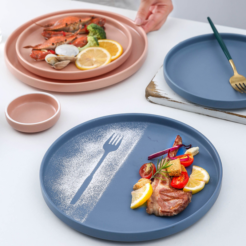 Stoneware Dinner Plate - Serving plate, rice plate, ceramic dinner plates| Plates for dining table & home decor