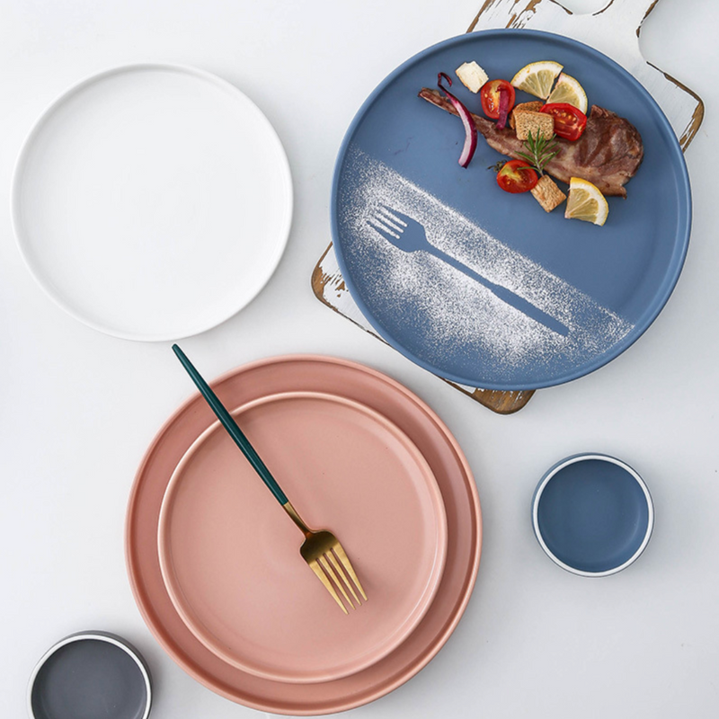 Stoneware Dinner Plate - Serving plate, rice plate, ceramic dinner plates| Plates for dining table & home decor