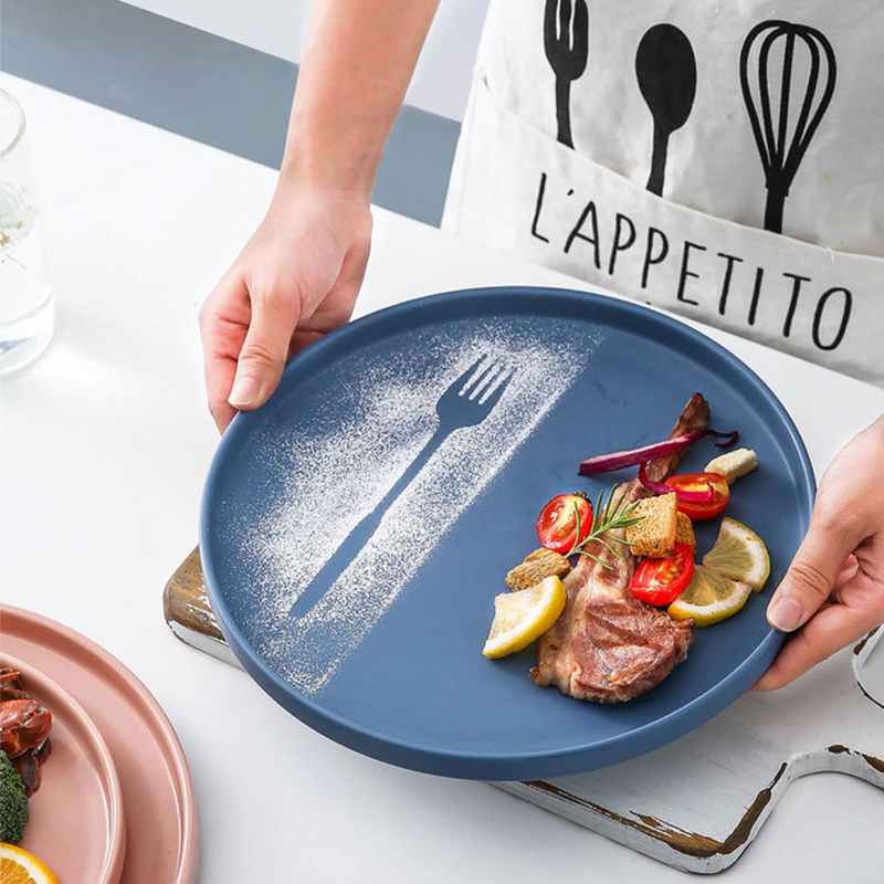 Stoneware Dinner Plate - Serving plate, rice plate, ceramic dinner plates| Plates for dining table & home decor